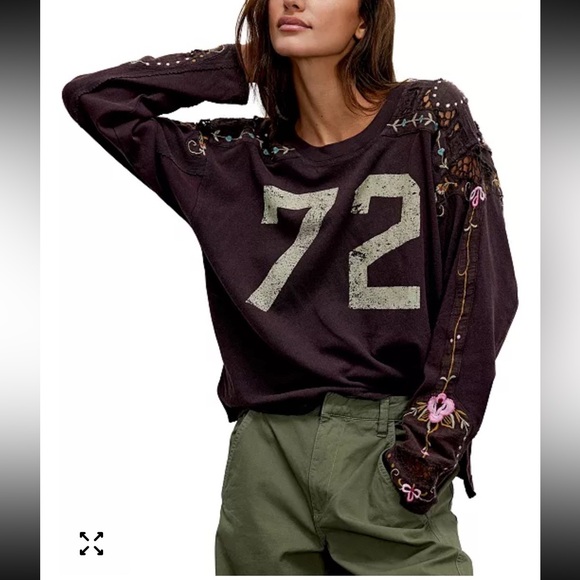 Free People Chocolate Brown We The Free Lilith Tee - Picture 8 of 9